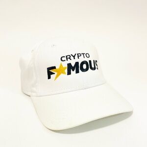 EUC Unisex Ball Cap Crypto Famous Swag Adustable White Cotton Men/Women